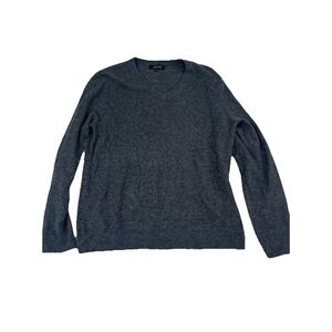 Quince 100% Cashmere Sweater Men's Large Dark Gray Long Sleeve Classic V Neck